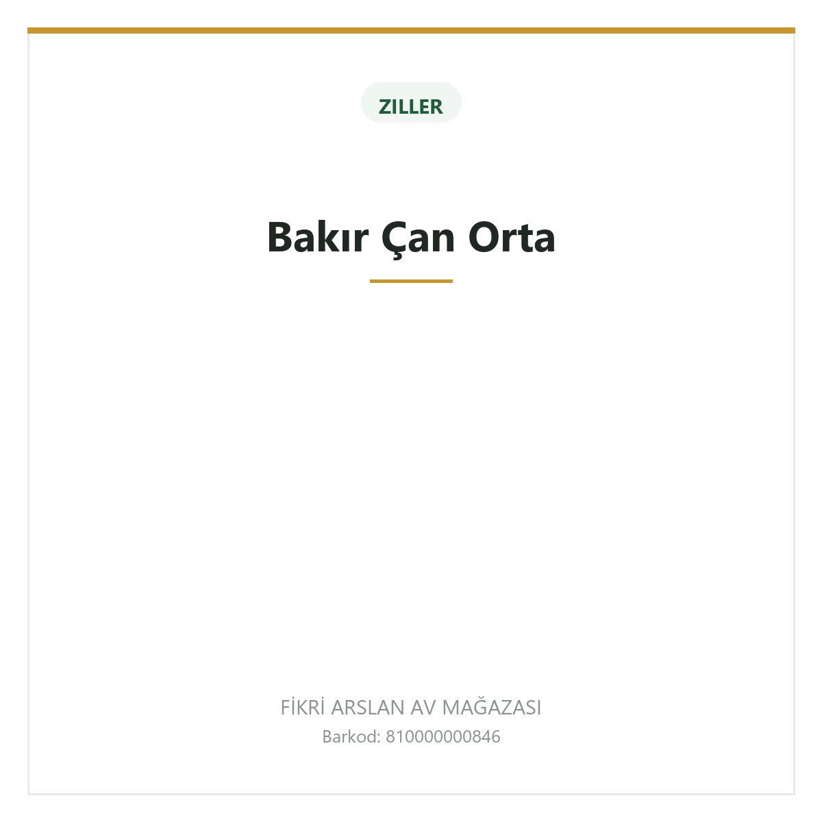Bakır Çan Orta