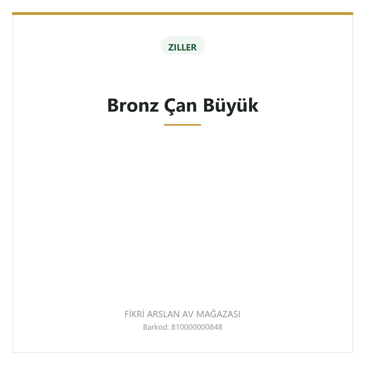 Bronz Çan Büyük