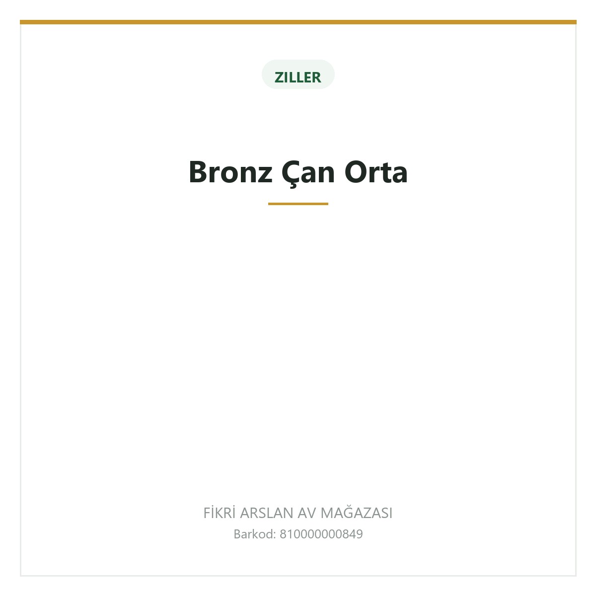 Bronz Çan Orta