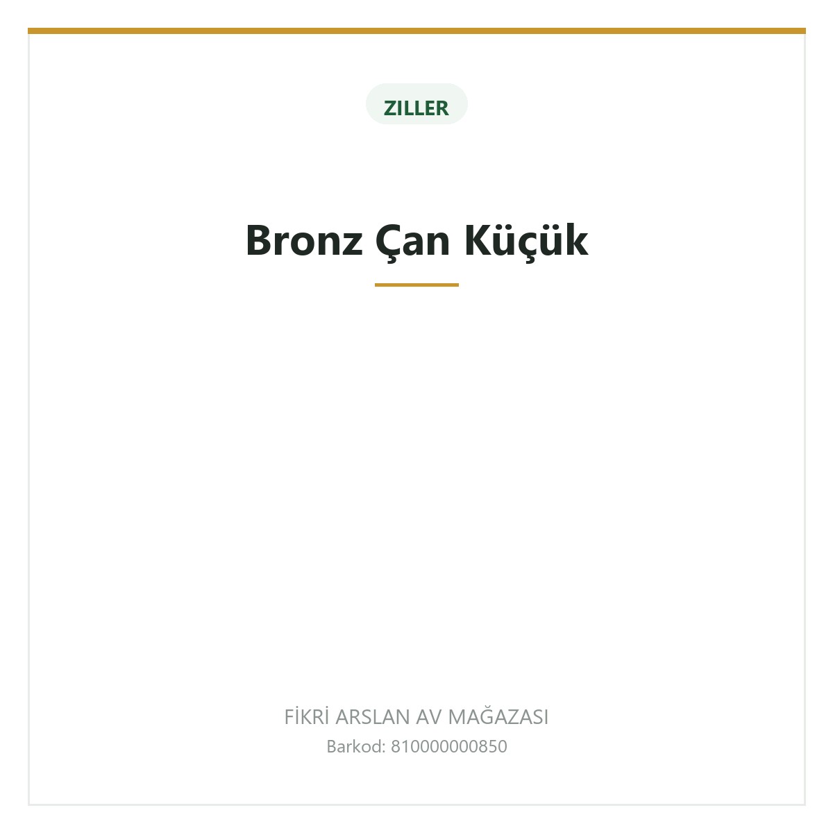 Bronz Çan Küçük