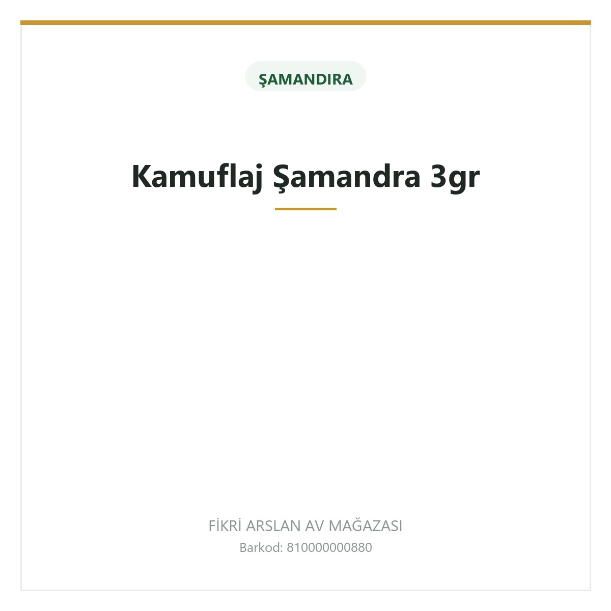 Kamuflaj Şamandra 3gr