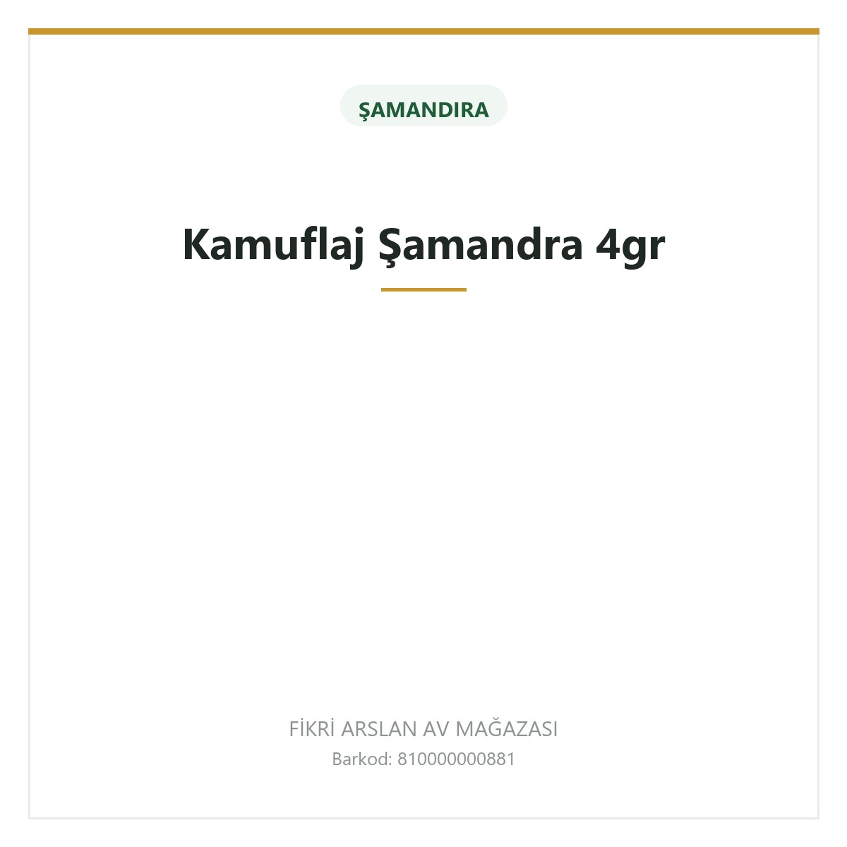 Kamuflaj Şamandra 4gr