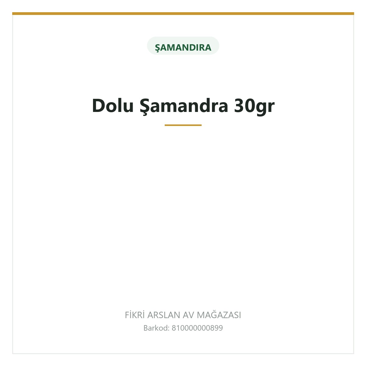 Dolu Şamandra 30gr