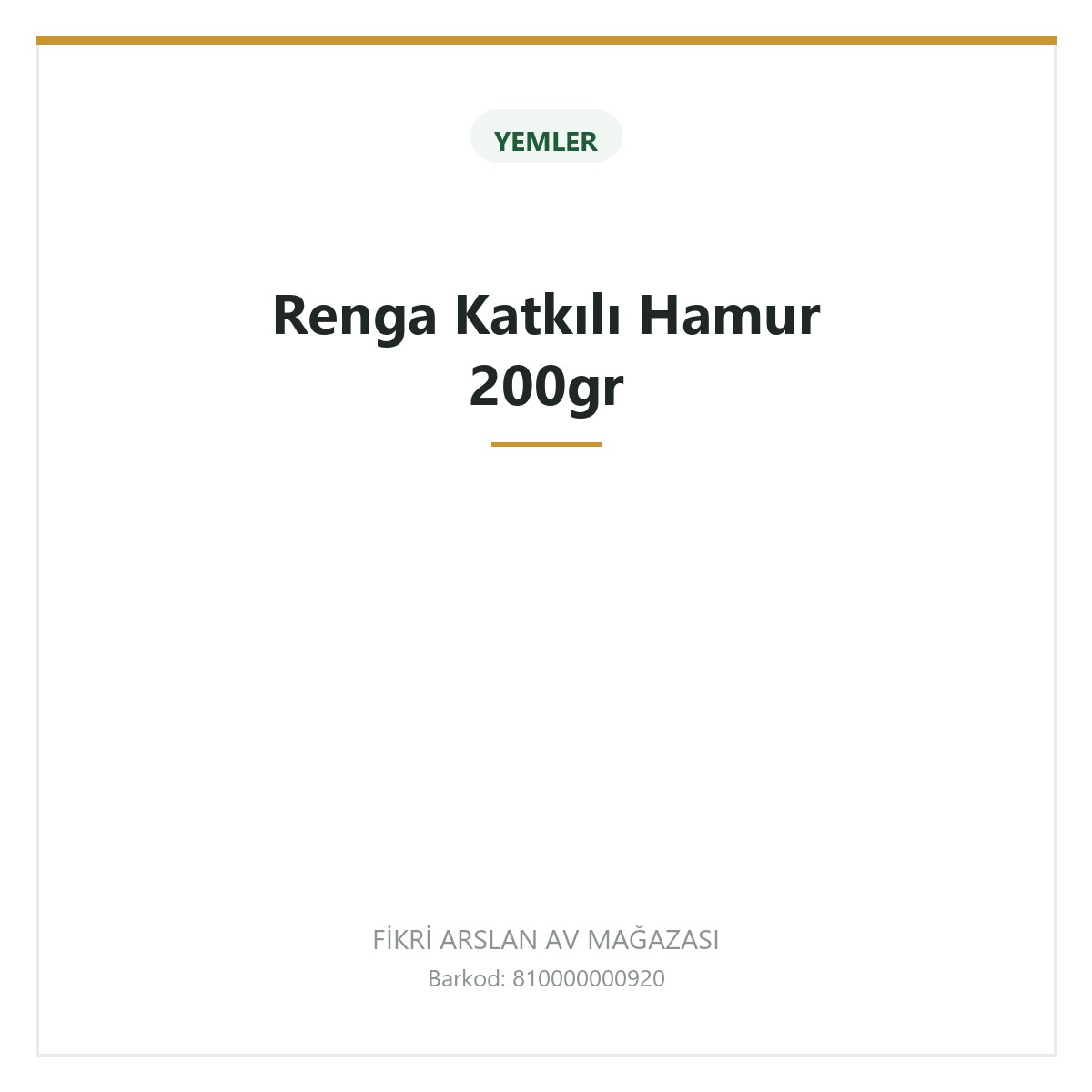 Renga Katkılı Hamur 200gr
