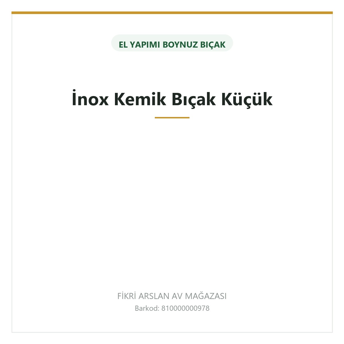 İnox Kemik Bıçak Küçük