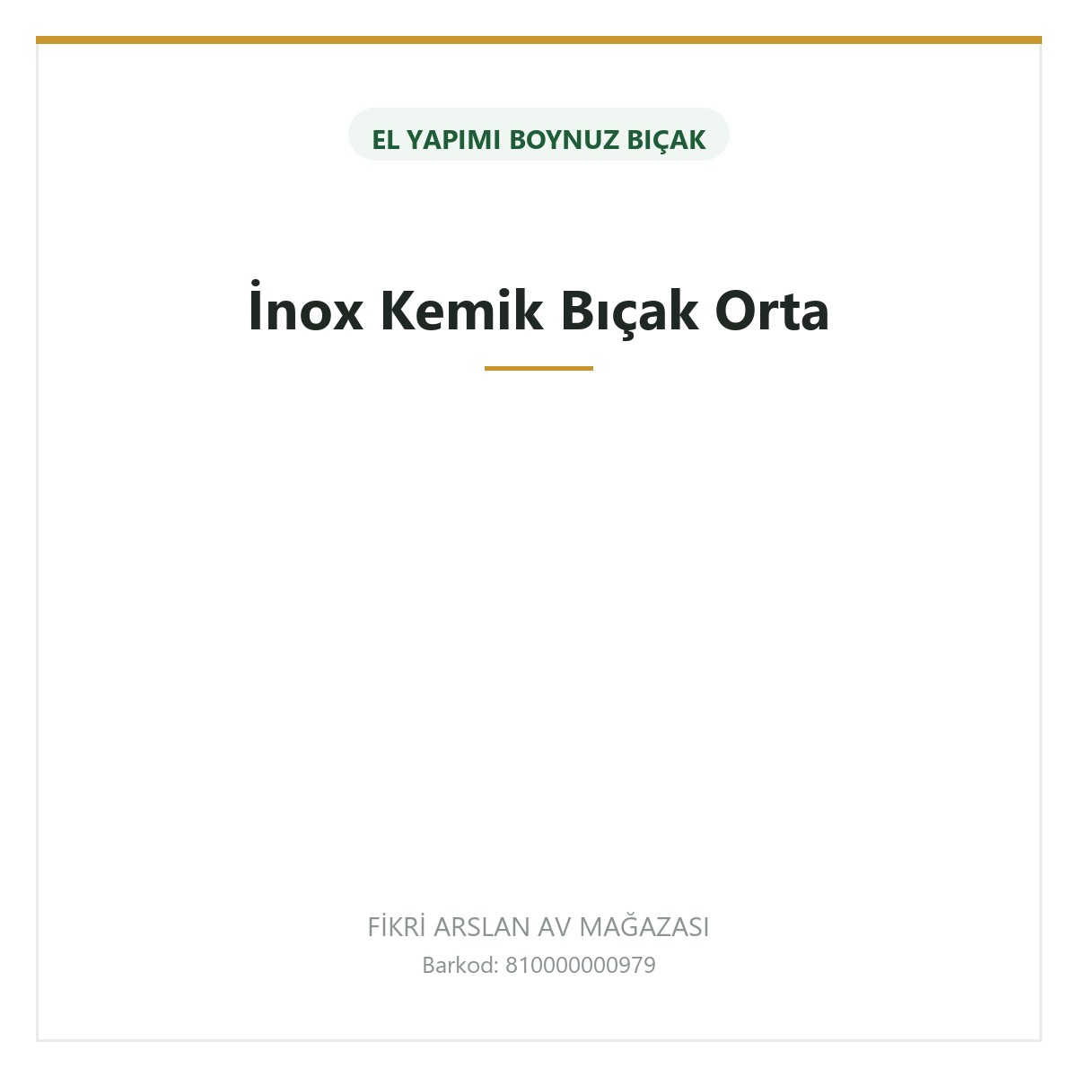 İnox Kemik Bıçak Orta