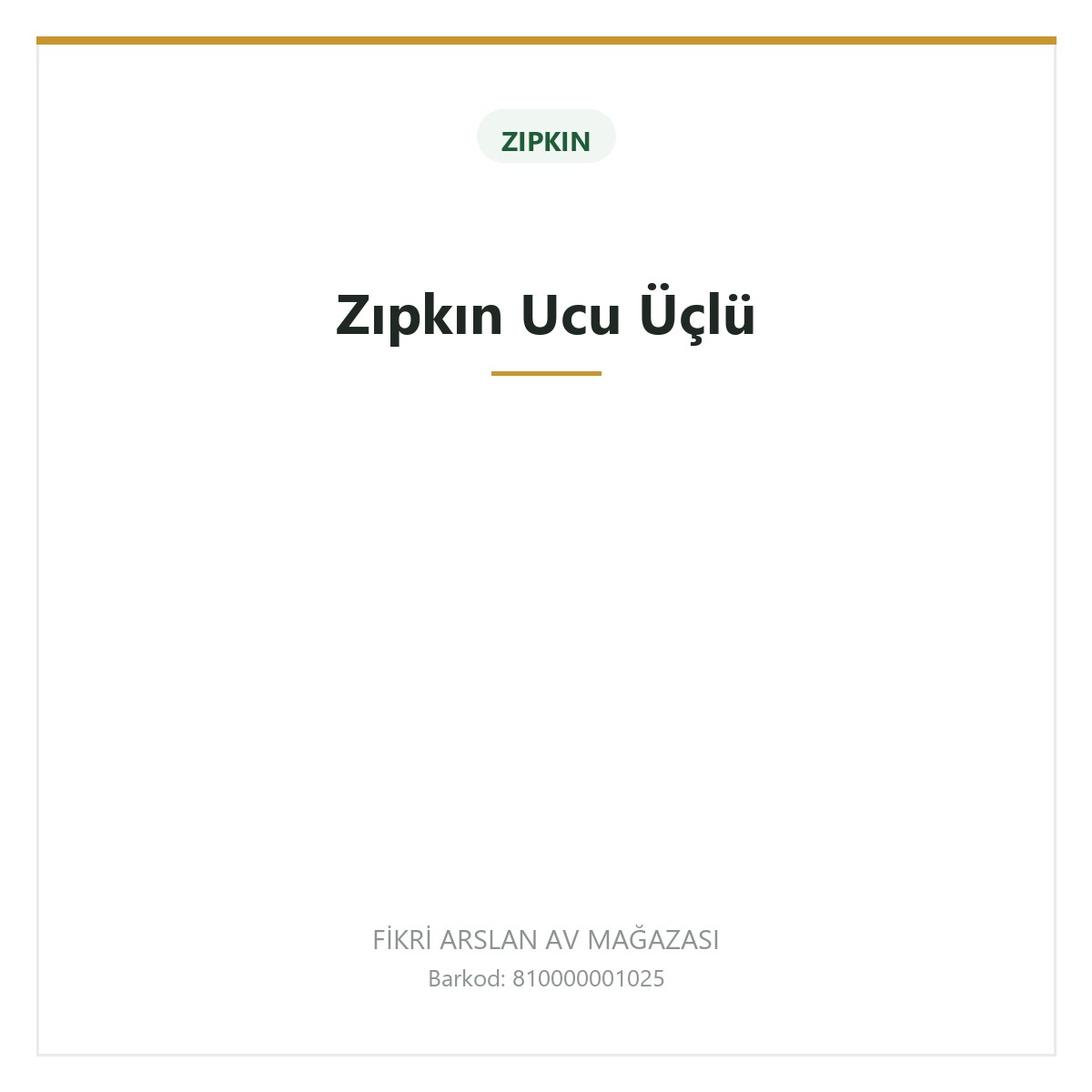 Zıpkın Ucu Üçlü