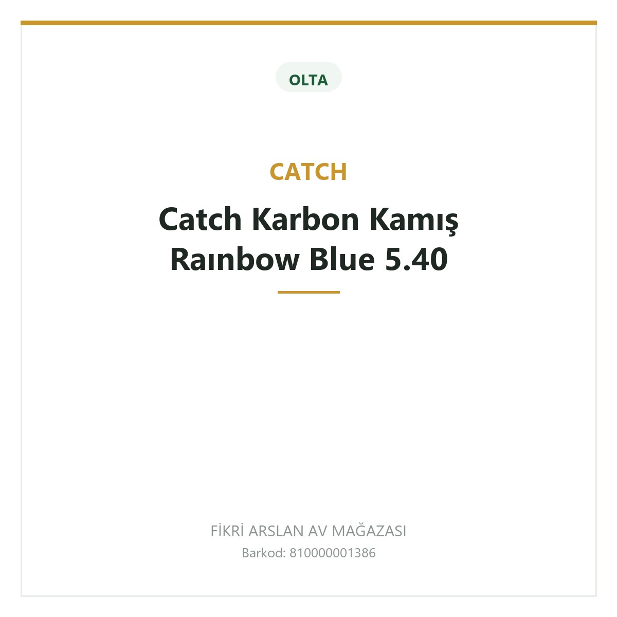 Catch Karbon Kamış Raınbow Blue 5.40