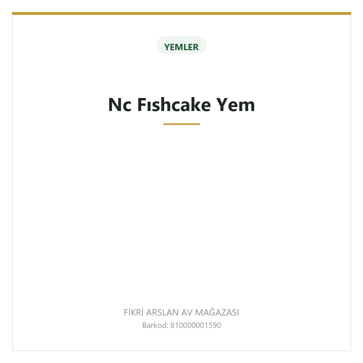 Nc Fıshcake Yem