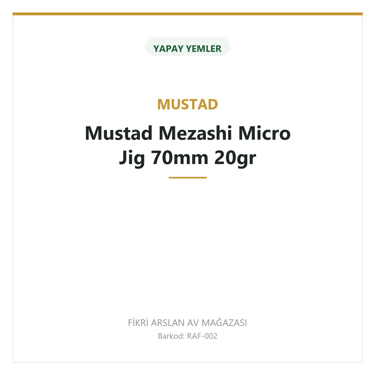 Mustad Mezashi Micro Jig 70mm 20gr