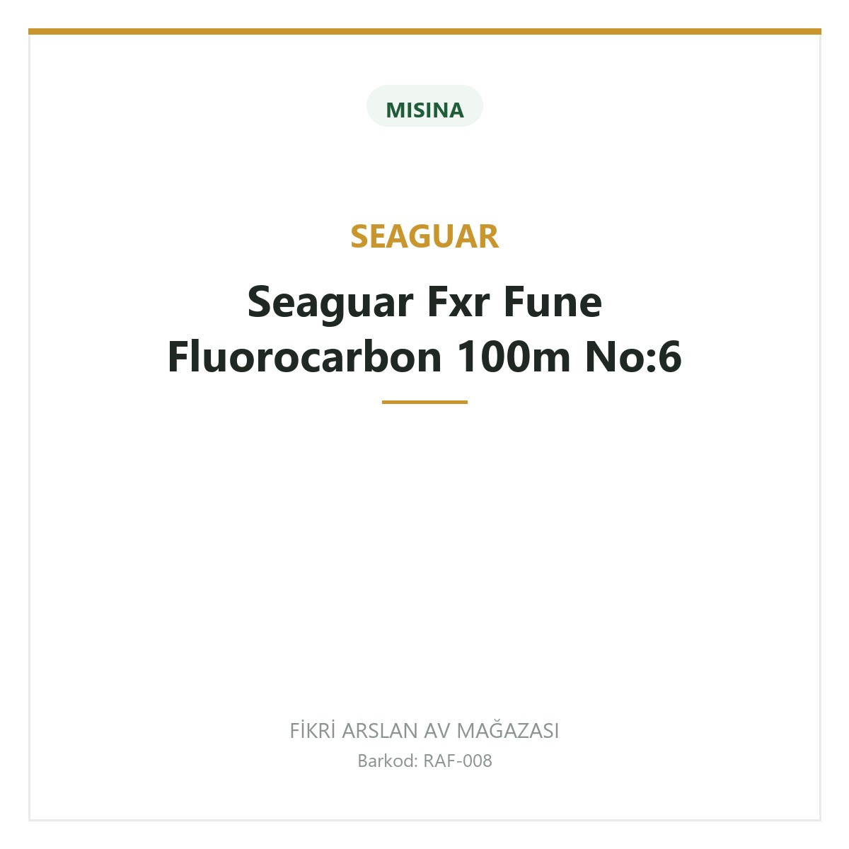 Seaguar Fxr Fune Fluorocarbon 100m No:6