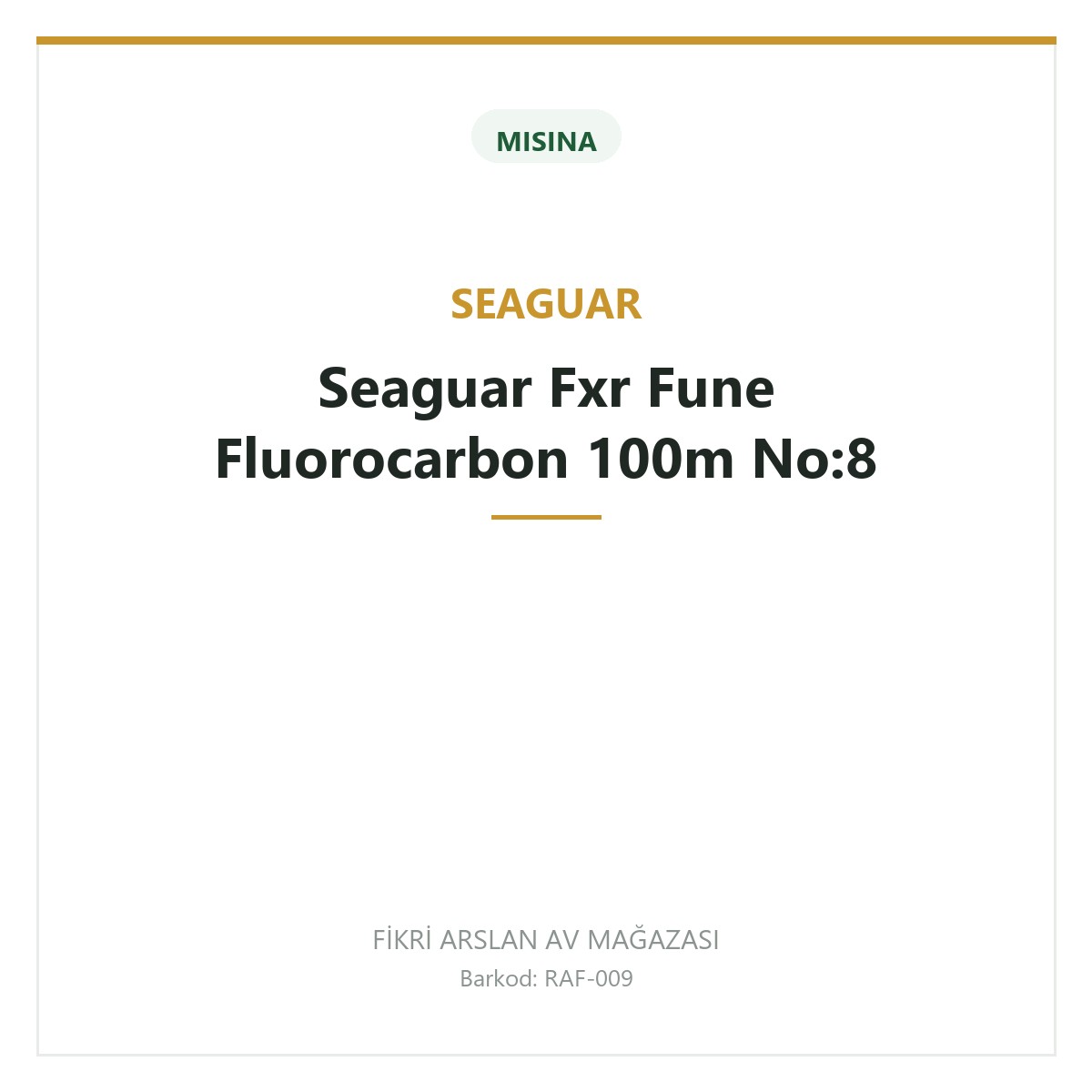 Seaguar Fxr Fune Fluorocarbon 100m No:8