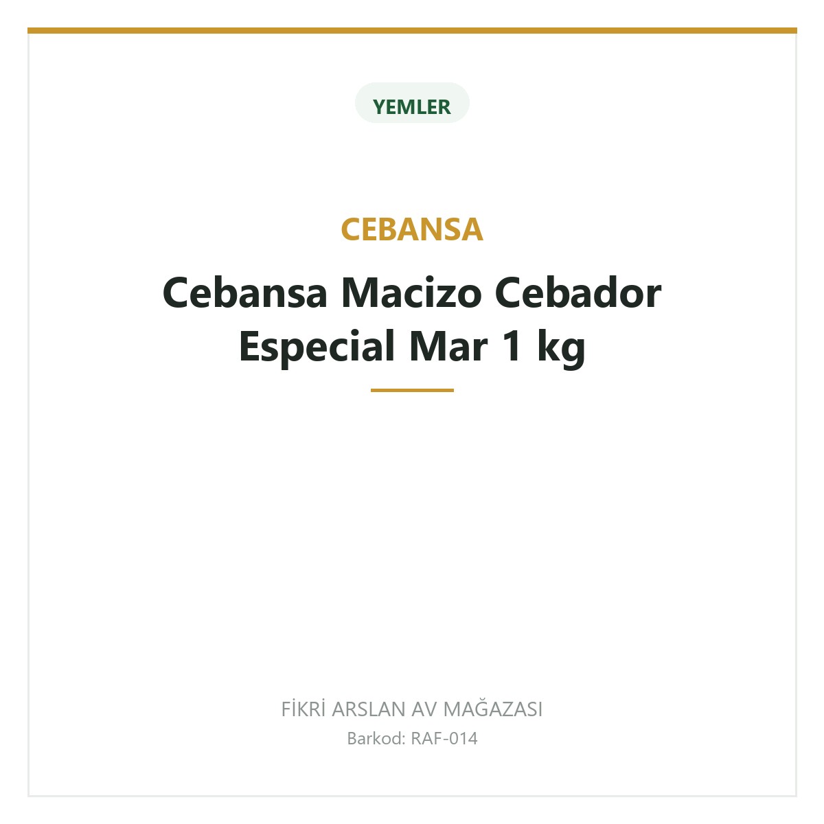 Cebansa Macizo Cebador Especial Mar 1 kg