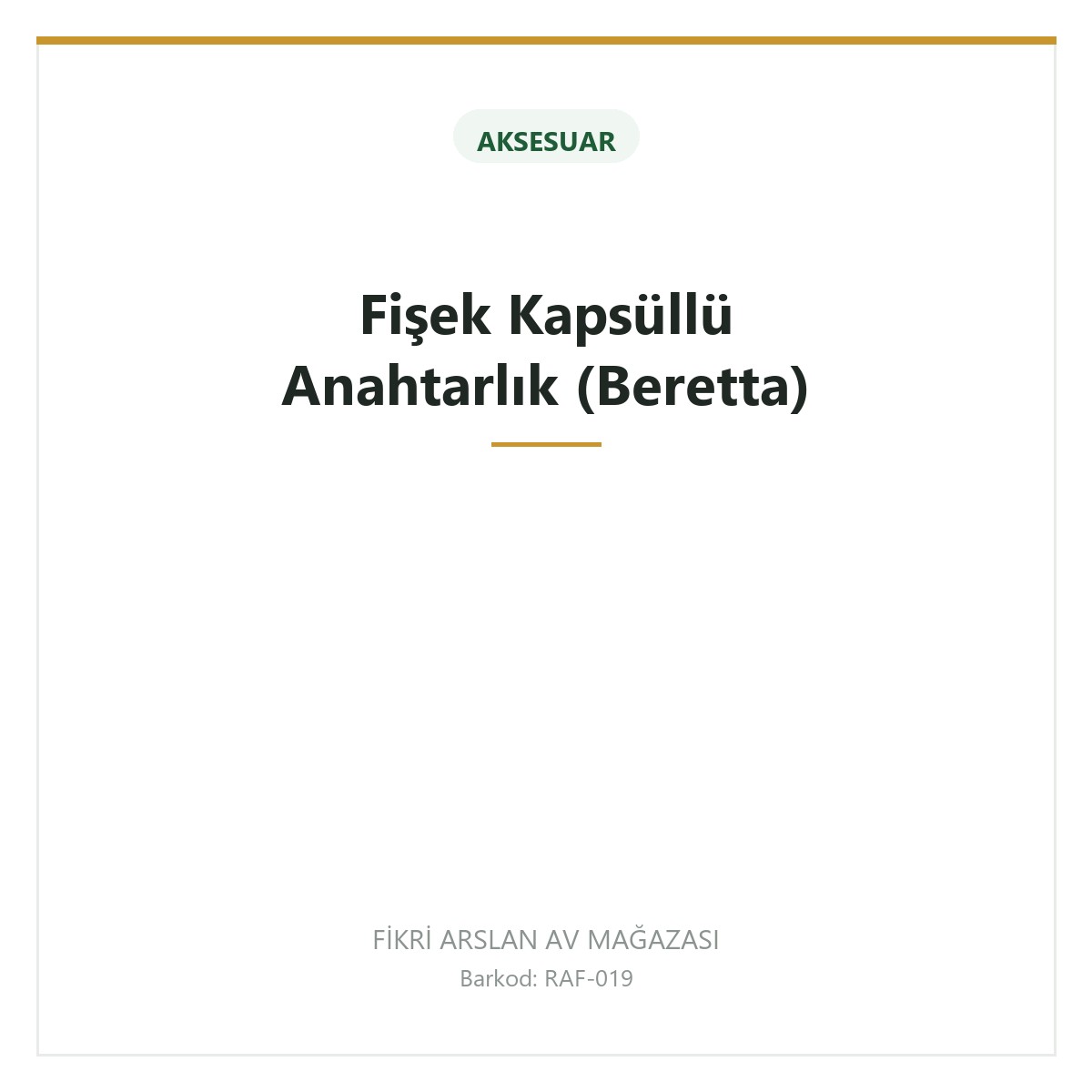 Fişek Kapsüllü Anahtarlık (Beretta)