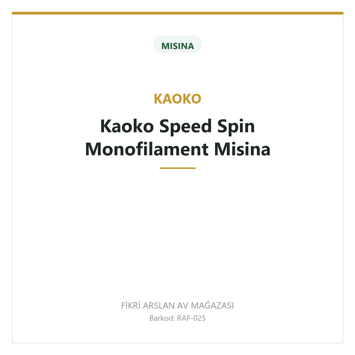 Kaoko Speed Spin Monofilament Misina
